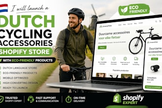 launch a dutch cycling accessories shopify store with eco friendly products