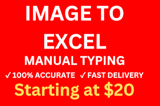 do fast manual typing from image PDF to excel or word