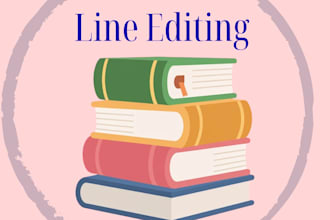 professionally line edit the manuscript