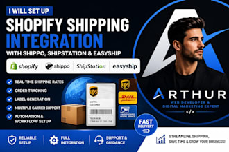 set up shopify shippo shipstation easyship order tracking shipping integration