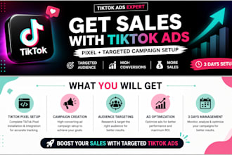 create viral  tik tok ads and manage your campaigns professionally