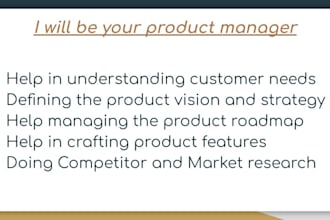 be your product manager