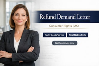 draft a UK consumer rights letter to demand a refund for faulty goods