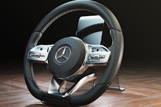 model 3d car part for steering wheel, seats, pedals, gear or any interior parts