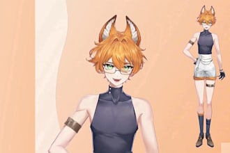 design  live2d vtuber model, vtuber avatar, vtuber commission, streaming avatar