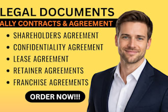 draft legal documents, contracts and agreements