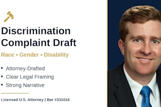 draft a discrimination complaint based on race gender or disability