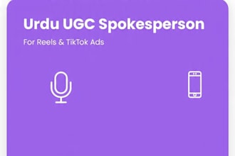 be your female urdu spokesperson for ugc ads