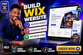 build wix website design, redesign wix website or wix online store, wix studio