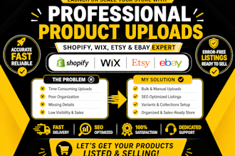 do shopify wix product upload bulk etsy ebay csv product listing ecommerce store