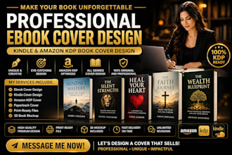 design ebook cover, book cover design, kindle paperback, amazon kdp cover