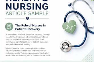 write clear and professional health and nursing article