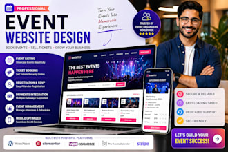 build event website ticket booking event management registration event listing
