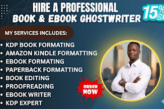 be your ebook ghostwriter kdp book writer fiction ghostwriter and romance writer