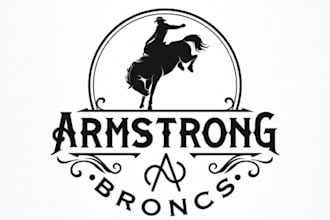 a modern horse racing logo for sports and racing teams