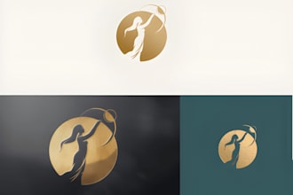 design creative night, dream house, moonlight or sleep logo branding
