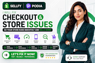 sellfy podia checkout bug payment fail slow load mobile issue seo fix cart drop