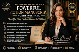 provide expert developmental editing for fiction novellas to create bestseller