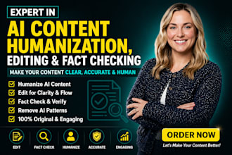 humanize, edit, and fact check ai generated content professionally