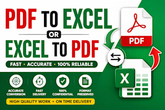convert files between excel and PDF