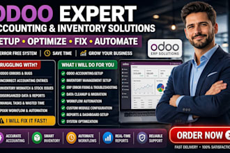 migrate odoo data, fix odoo accounting inventory system, erp errors for business
