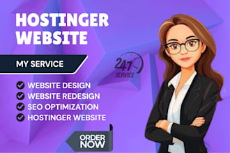 build a professional website using hostinger