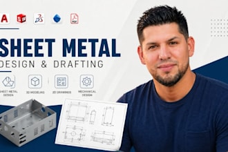 sheet metal design, cad drafting, engineering drawing, mechanical design