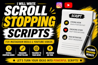 write engaging reel and youtube scripts