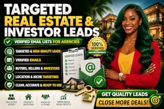 provide targeted real estate and investors leads with verified email lists