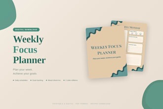 design custom digital planners and journals for you