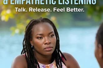 be your kind listerner and let you talk freely without judgement