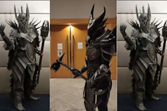 create custom eva foam cosplay armor, helmet, props with 3d printed details
