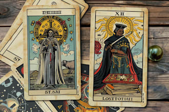 draw custom tarot card, zodiac, oracle, playing card, tcg with box design