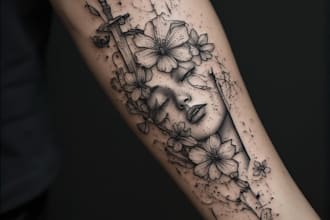 design a modern and minimalist tattoo design