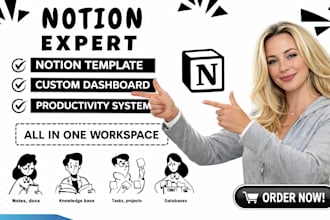 made powerful notion workspace, database notion setup workflow and productivity