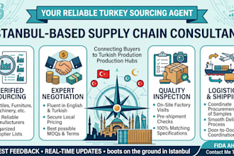 be your product sourcing agent, sourcing specialist in turkey, istanbul