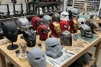 3d print and paint custom cosplay mask, helmet, armor props with shipping