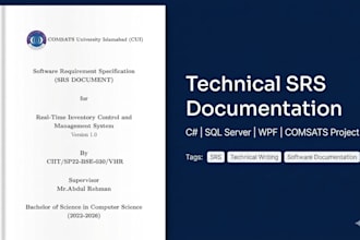 write professional srs and technical documentation