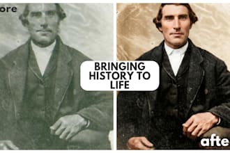 do vintage photo restoration and colorization