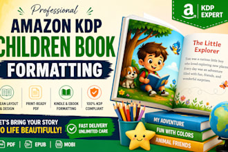 format your amazon KDP children book for print and ebook
