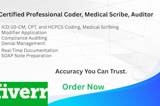 certified professional coder, medical scribe and auditor