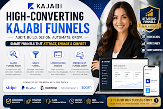 do kajabi funnel audit , sales funnel , landing page design, membership funnel