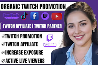 do twitch channel promotion to boost real and active live viewers and chatters