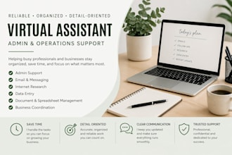 be your virtual assistant for admin and operations support