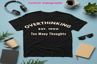 design professional typography and 90s retro streetwear tshirt