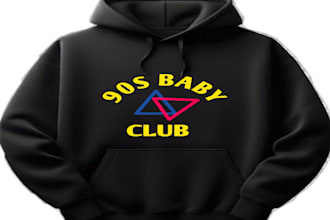 design a professional 90s retro streetwear tshirt