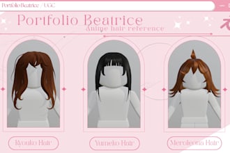 create custom roblox ugc hair or items for you that sell or game ready
