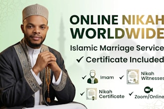 conduct online nikah for long distance muslim couples, wali