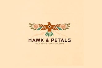 design unique hawk petals logo