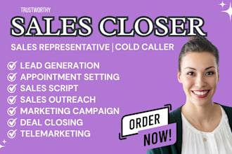 be sales closer b2b sales leads appoinment setting salesperson sdr telemarketing